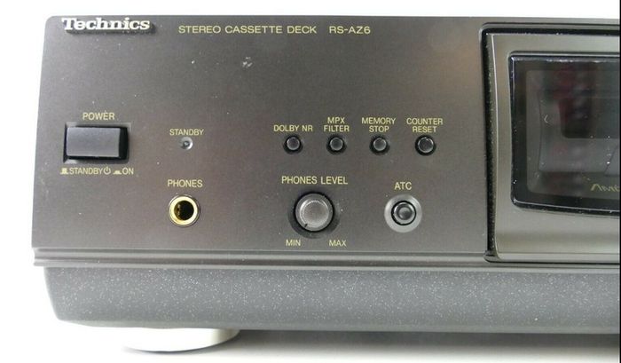 Technics RS-AZ6 Refurbished Cassette Tape Deck, Automatic Azimuth Calibration, 3 Head Amorphous Z, Class AA, High End