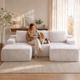 Softy Compressed Modular Sofa c/w Chaise & Ottoman
