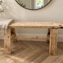 Handmade Rustic Wooden Bench Image 3