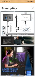 Desktop Mount LED Video Lighting with C-Clamp