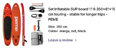 sup Peme stand up paddle board 350cm