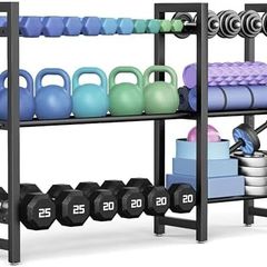 Dumbbell Rack 3-Tier 50 Inch Metal Weight Stand Holder Adjustable Spacing Dumbbell Storage For Home Gym Storage (Rack Only)