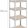 Relaxdays Heavy Duty Shelving Unit, Set of 2, 5 Shelves, 180 x 60 x 45 cm, 500 kg, Garage & Warehouse, Steel, Silver Image 3