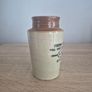Antique Salt Glazed Stoneware Jar, English Cream Jar: Rustic Pottery Image 2