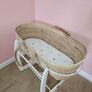Mamas & Papas Moses Basket with White Rocking Stand Image 7
