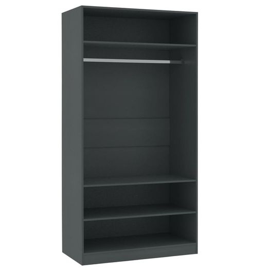 Wardrobe Grey 100x50x200 cm Chipboard