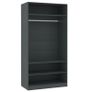 Wardrobe Grey 100x50x200 cm Chipboard Image 2