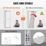 Media Storage Cabinet 8 Layers Adjustable DVD Shelves Holds 464 CDs White Image 3