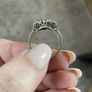 Moissanite & Blue Sapphire Engagement Ring Image 5