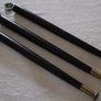 Furniture Legs Set of 3 Mid-Century Black Lacquer Image 2