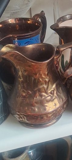 5 Victorian Lustre Jugs