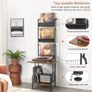 Brown Vinyl Record Storage with Player Stand 200 Albums Vinyl Record Holder Cabinet with Wall Mount, Record Player Table for Living Room or Bedroom Image 6