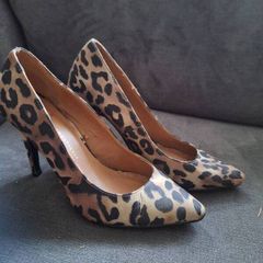 High Heels Leopard Skin Shoes Size: 5 UK/37 EU