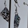 Leopard Lace Blue Tint Butterfly Wing Earrings Image 8