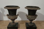 Vintage pair of plaster urns