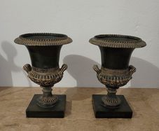 Vintage pair of plaster urns