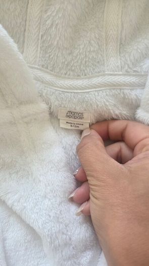 Baby white dressing gown