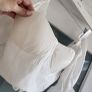 PLT white padded cropped bra top with puff cap sleeves Sz 10UK - Bnwot Image 3