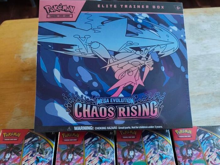 Pokemon Tcg Mega Evolution Chaos Rising Etb Plus Booster Bundles X4