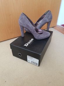 Dune grey suede platform court uk4