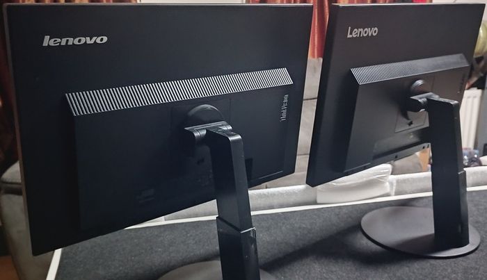 2 x Lenovo 1.5K 24" 1200p Dual LED Monitors