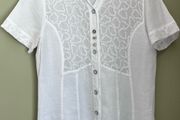 Size 14 White Linen Shirt by Samara