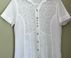 Ladies White Linen Shirt by Samara