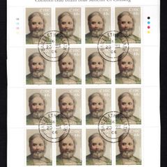 2006 Ireland Death Centenary of Michael Cusack (GAA Founder) Stamp Sheetlet Plate 1B1B1B1B Fine CDS Used with Dublin cancel of 16th August 2006 (First day of issued) on envelope extract.