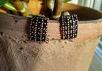 Silver earings.