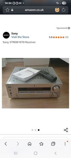 Sony Receiver Model No.STR-DB1070