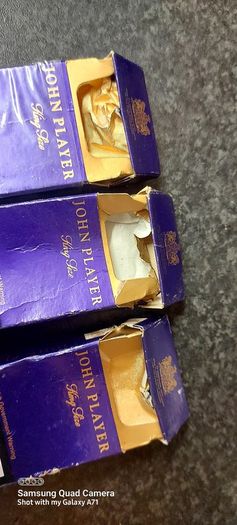 3 x ciragrette boxes 10s rare enough with gold foil paper inside, see pictures for condition, used,,collectors items,,,take as is ,buyer collects or pays postage thank you,