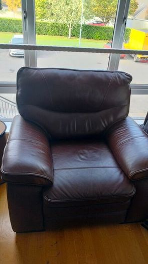 leather couch single seater