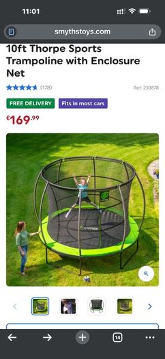 10ft smyths trampoline