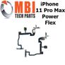 iPhone 11 Pro Max Replacement Power On Off Flex Ribbon Cable with Mic Image 2