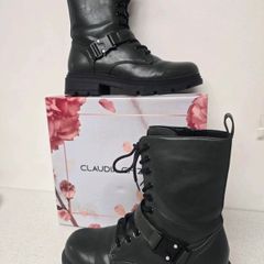 Claudia Ghizzani Dark Green Combat Boots - Eu41 Uk7.5