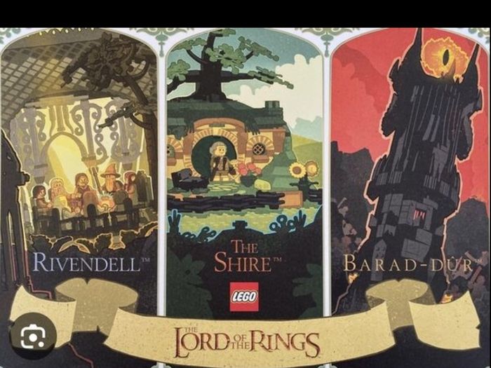 Lego poster, limited edition The Lord of the rings 10354 10333 10316