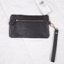 Nine West Black Woven Texture Wristlet Clutch Pouch Bag Image 4