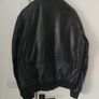 NYC Schott MA-1 Bomber Leather Jacket, Size L Image 5