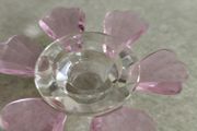 Clear &amp; Pink / Purple, Lotus Flower - Tealight Candle Holders