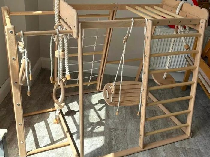 Wooden jungle gym
