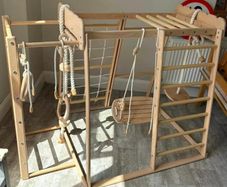 Wooden jungle gym