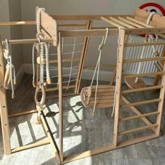 Wooden jungle gym