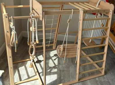 Wooden jungle gym