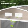 9 x 6ft Garden Metal Storage Shed, Outdoor Storage Tool House with Vents, Foundation and Lockable Double Doors, Brown Image 7