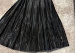 DKNY black leather effect long skirt (8)