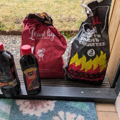 FREE BBQ charcoal 4kg and 1ltr lighter fluid