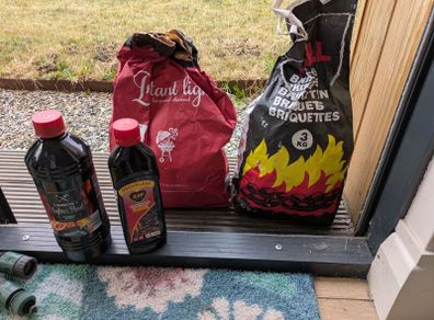 FREE BBQ charcoal 4kg and 1ltr lighter fluid