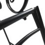 Metal Garden Bench Loveseat with Slatted Seat, Black Image 7
