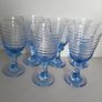 GLASSES - Wine - Dessert -  Set of Six - Blue Image 4