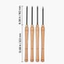 Wood Lathe Turning Tool Set, 4PCS, Lathe Roughing Finishing and Detailing Hollow Tool with Wooden Handle, Diamond Round Square Carbide Inserts, Wooden Box, for Beginners Hobbyists Professionals Image 2